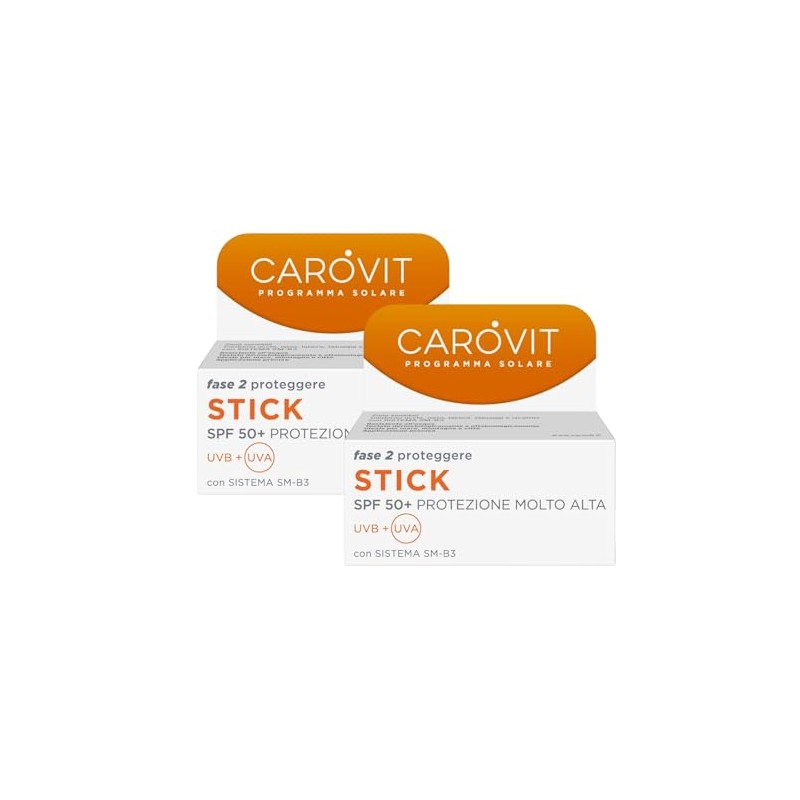 Carovit 2 Packs Sun Protection Stick UPF 50+ UVB UVA
