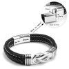 BOCHOI To My Husband 21.5cm Mens Leather Bracelet Gifts For