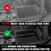 Muslogy 2PCS Center Console Organizer & Hidden Storage Box Compatible