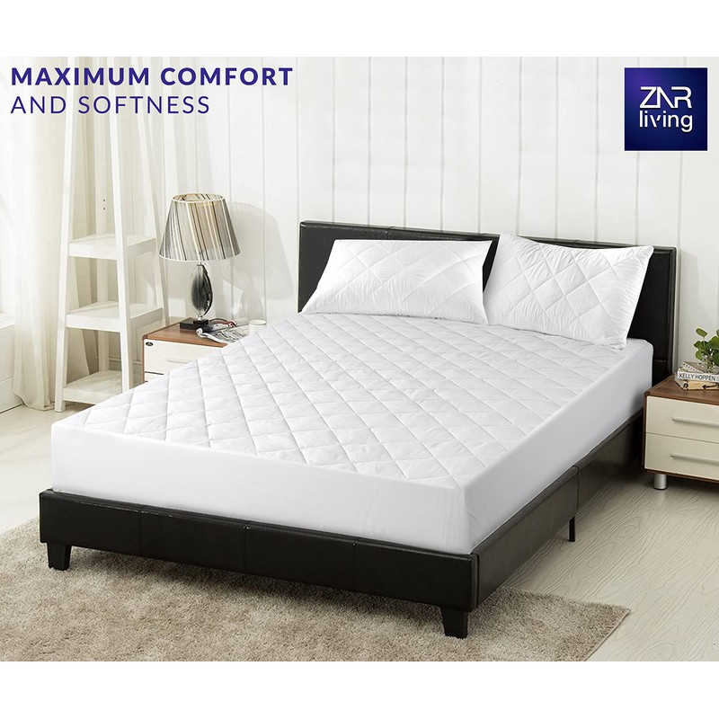 ZNR® Quilted Waterproof Mattress Protector Double | 40 CM Extra