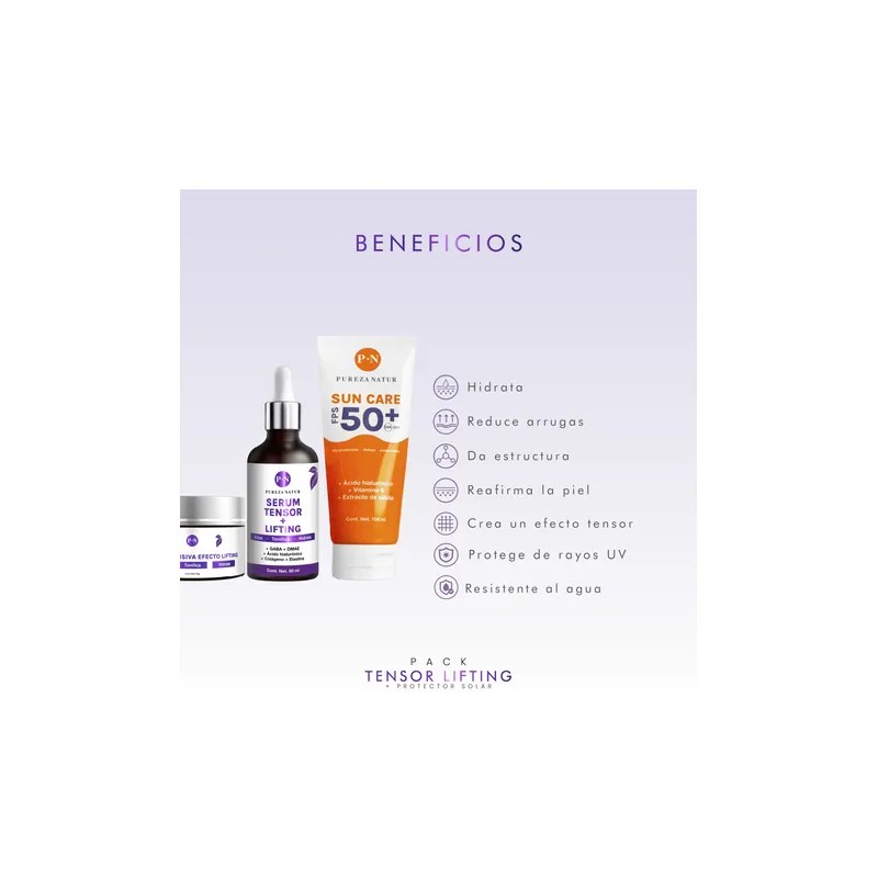 Kit Pureza Natur Protector Solar Pack Lifting Serums