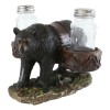 Ebros Gift Rustic Black Bear Carrying Saddlebags Holder With Glass
