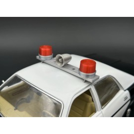 LED Compatible Lightbars 1/18 Red Mars Skybolt Beacon Lightbar Siren Speaker Police Sheriff Fire