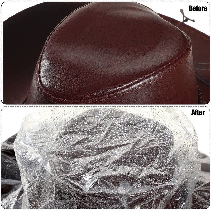 Funtery XXL Cowboy Hat Cover Cowboy Hat Rain Covers Plastic