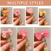 Pack of 7 Colourful Hair Bobbles, Phone Cable Hair Bobbles,