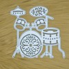 Large Drum Kit Metal Cutting Die, Drums, Cymbals, Stencils, Rock