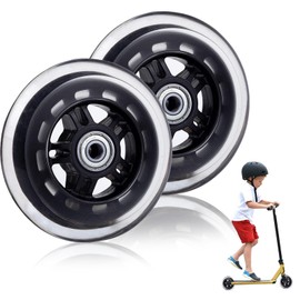 Ideal Swan Stunt Scooter Wheels, Scooter Wheel Replacement 2 PCS, Thick Skate Wheels Set 100mm PU Material with ABEC-7 Bearings
