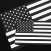 EyeCatcher USA Flag Reflective Emblem Decal Black - 4 Pack