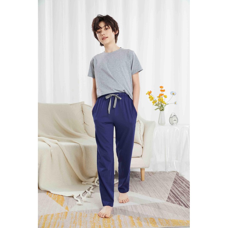 HiddenValor Boys Knit Soft Cotton Pajama Lounge Pants with Pockets
