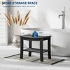 HDPE Shower Bench with Storage Shelf - Waterproof Bath Seat