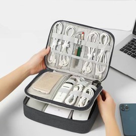 LTLSZRN Cable Organiser Bag, Cable Organiser Travel, Travel Electronic Bag, Electronics Accessories Organiser, Cable Bag Organiser, Charging Cable Organiser, Travel Organiser, Charging Cable Bag (3