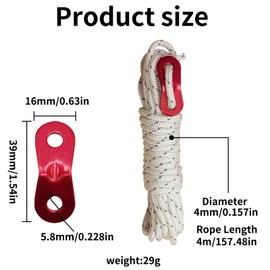 Skyzone 6 Pack Reflective Ropes - 4mm x 4M Camping Guide Ropes with Tensioner, Weatherproof Reflective Cord for Tents, Hammocks, Tarps, Outdoor Survival Gear (White, 4mm)