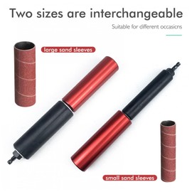 Portable Spindle Sander Adapter, 3/8in Mandrel Hand Held Rubber Sanding Drum Set, Drive Drill Press Sanding Drum and Spindle Sander Sleeves, 10 Piece