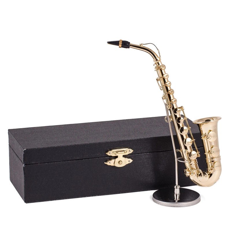Broadway Gifts Co. Decorative Gold Saxophone Music Instrument Miniature Repli...