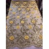 wowfabric4less123 Yellow Gold Sequins embroidery Lace Fabric 50” Width Sold