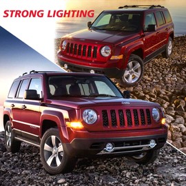2 piezas de luces de señal de giro para Jeep Patriot 2007-2017, luz LED delantera izquierda y derecha de esquina de marcador de luz de estacionamiento, accesorios Jeep Patriot 68004181AC 68004180AC