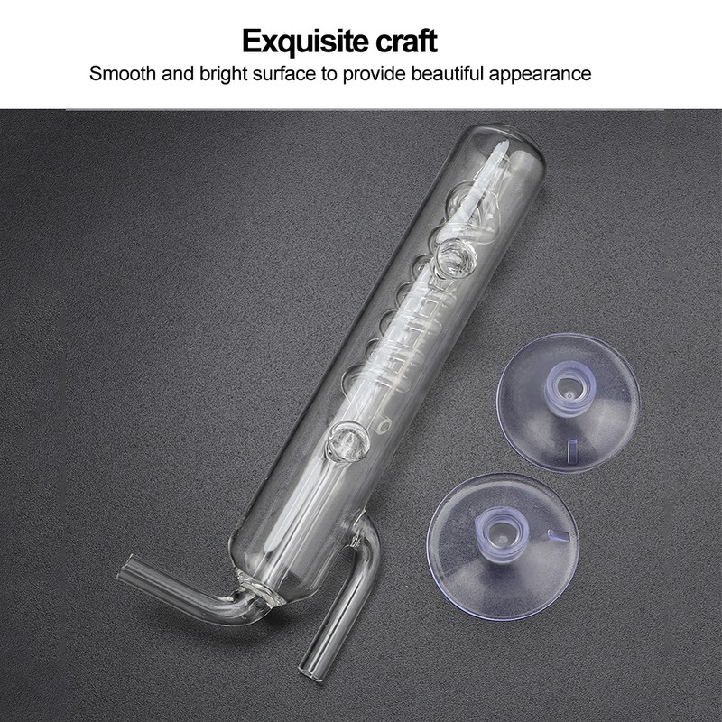 High Transparent Crystal Glass Aquarium Bubble Counter Screw Fish Tank