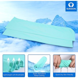 Sukeen Cooling Towel (40"x12"), Ice Towel Sets,Soft Breathable Chilly Towel,Microfiber Towel for Yoga,Sport,Running,Gym,Workout,Camping,Fitness,Workout & More Activities, 8 Pack