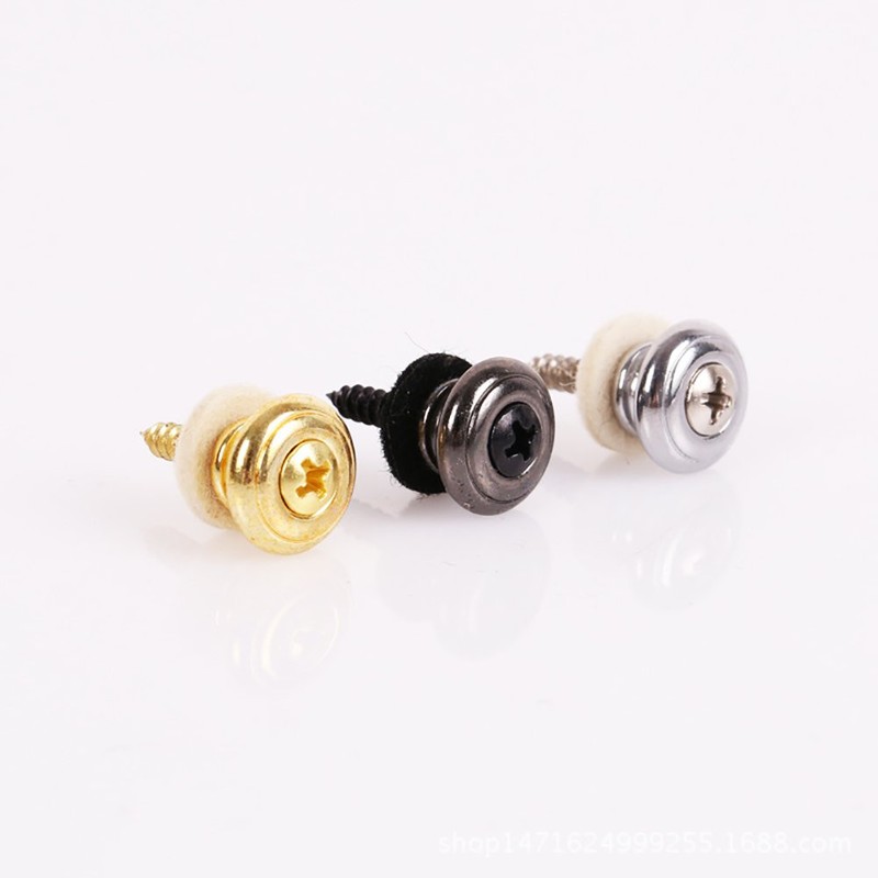 HOT SEAL 2PCS Wool Copper Guitar Strap Lock Locking Pegs