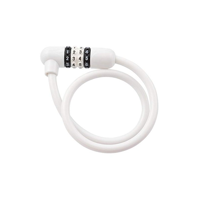 J&C JC-043W WH Variable Dial Wire Lock, White