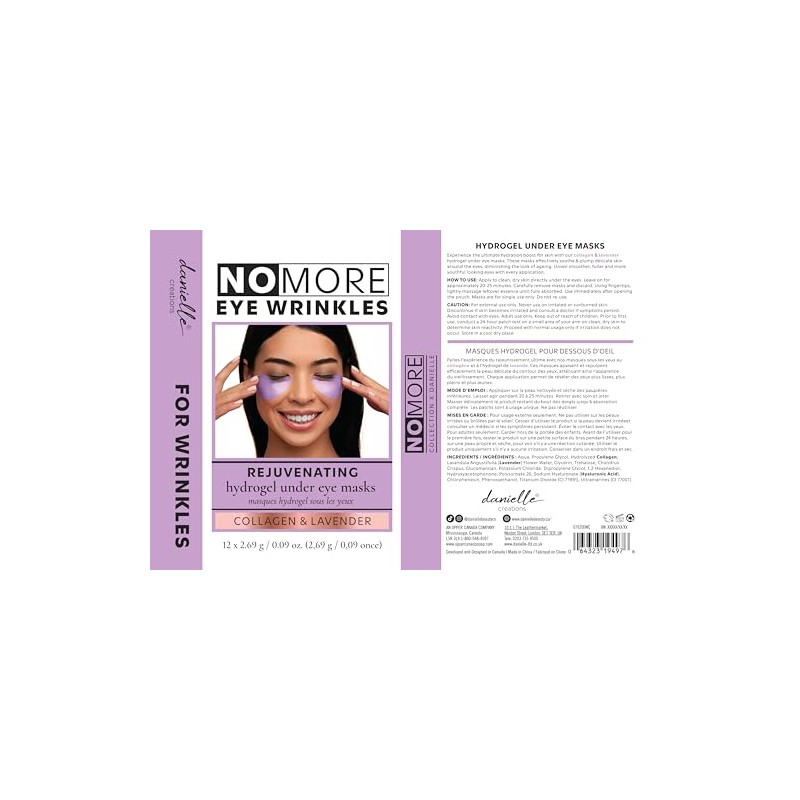 Danielle Under Eye Wrinkles No More Hydrogel Undereye Masks, 6