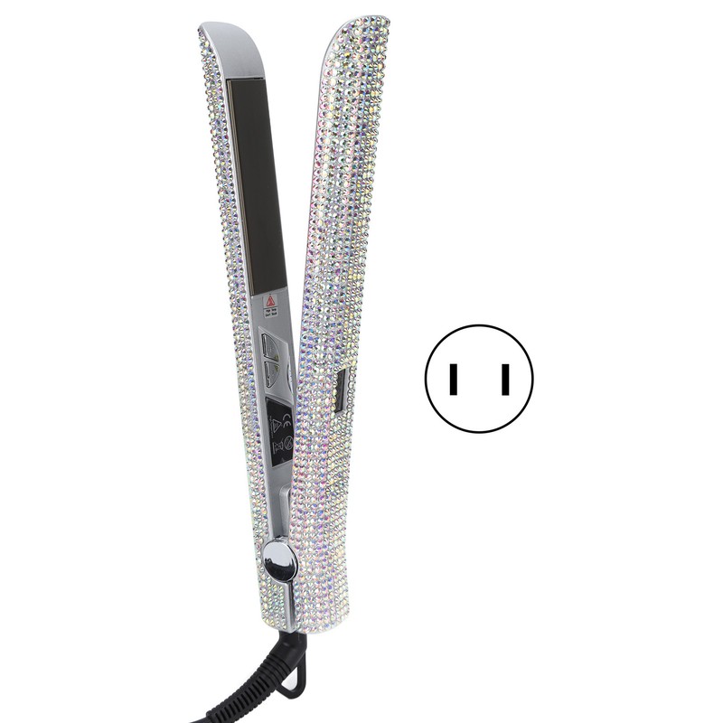 150W Hair Straightener Rhinestone Electric 2 in 1 Faster Shape