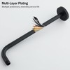 RANDOM 16 Inch Shower Arm with Flange,Stainless Steel 90 Degree