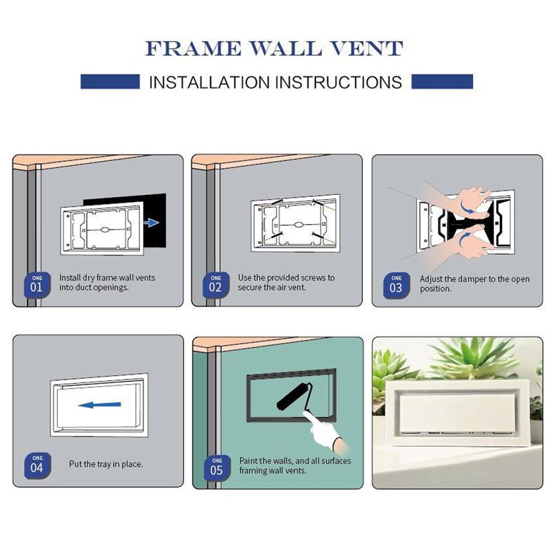 Jatohome Flush Mount Register 4X10 Inch Modern Air Vent White