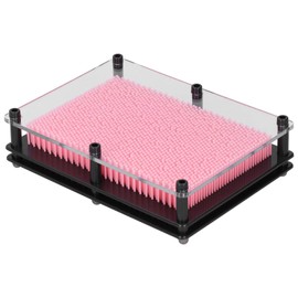 lvifloae 3D Pin Art Board 21 * 16 * 7cm Pin Sensory Toys Impression Toy Board Creative Cloning Gift Colorful Changeable Kids (Pink)