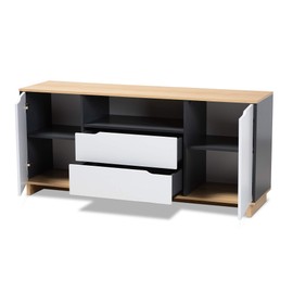 Baxton Studio Sideboards and Servers, One Size, White/Oak/Grey