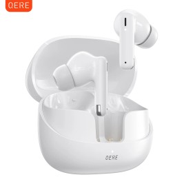 QERE E38 New E38 Wireless Earphones 60ms Low Latency 13mm Driver Dual Miccolor: White