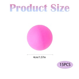 FYKZQWDS 15 PCS Ping Pong Balls, 40mm Assorted Color Table Tennis Balls, Multi-Color Pong Balls for Pong Games, Party Decoration Family Party, for Cat Dog Toy School Crafts(Random Colors)
