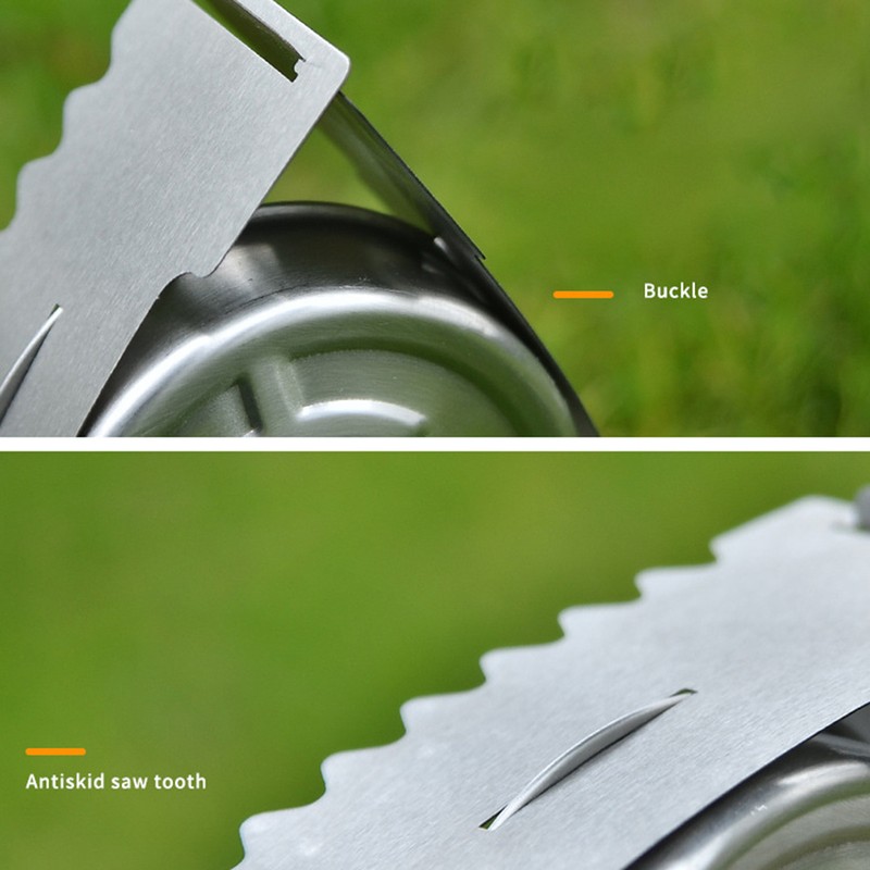 Stainless Steel Outdoor Windproof Alcohol Stove for Camping Cooking Picnic
