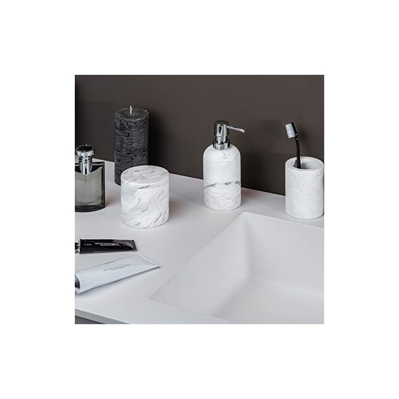 Spirella Sana Soap Dispenser, Liquid Soap Dispenser, Marble, 300 ml,