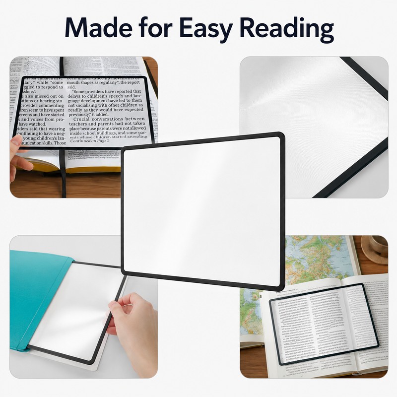 3X Full Page Sheet Magnifier for Reading – 7 x