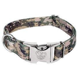 Country Brook Petz - Premium Mountain Viper Camo Dog Collar - Camouflage Collection Featuring Rugged Designs (5/8 Inch, Small)