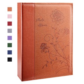 Artmag Photo Album 4x6 300 Photos Large Leather Cover Photo Book Albums with 300 Horizontal Pockets for Family Wedding Anniversary Baby (Brown)