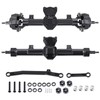 RCLIONS Aluminum Front&Rear Axles Complete Set for Axial SCX24 Deadbolt