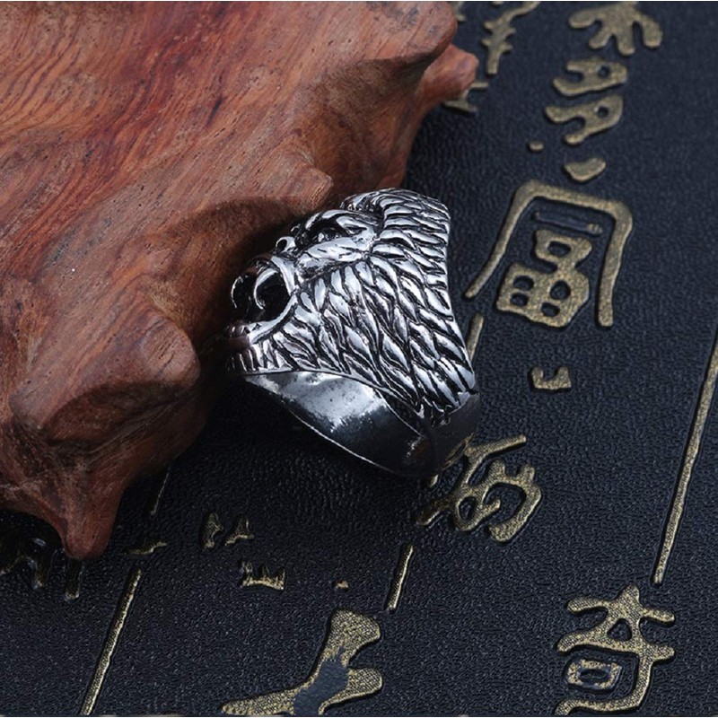 PikaLF Gorilla Ring for Men, Angry Orangutan Ring Big Monkey