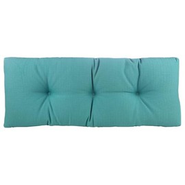 Klear Vu Corner Nook or Piano Seat Omega Non-Slip Tufted Bench Cushion for Indoor Furniture, Entryway Storage, Bay Window, 33 Inches, 08 Teal