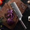 Kitchen Knife Set Japanese Damascus Pattern Stainless Steel 2 Pcs