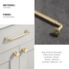 Yanxia Brushed Brass Cabinet Handles, Modern Drawer Pulls for Kitchen,