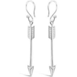 Tisoro LaTisoro 925 Solid Sterling Silver Arrow Dangle Drop Earrings - Dangling...