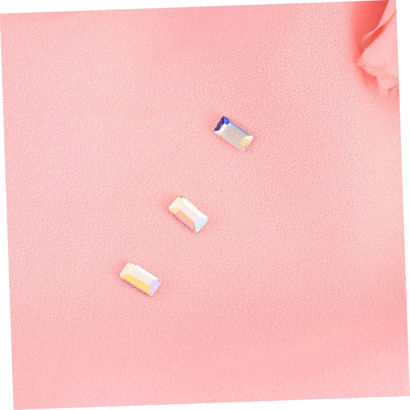 BIUDECO 1bag Rectangular Manicure Diamond Nail Art Rhinestones Decorations DIY