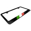 iPick Image Italy Flag in Sports Stripe Black Metal License