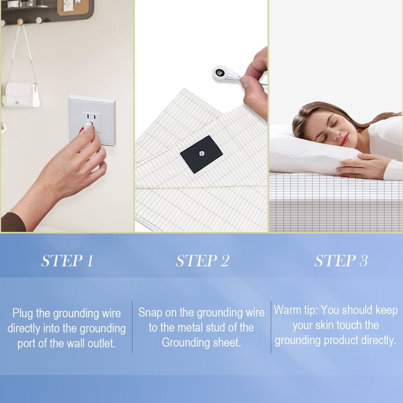 Premium Grounding Sheet with 15ft Cable - Silver-Infused King Size