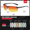 Duco Men's Sports Carbon Fiber Temple Polarized Sunglasses 100% UV