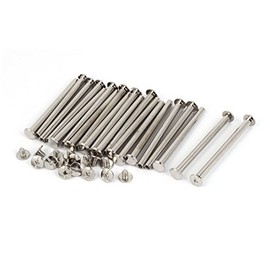 Sourcingmap Purse Belts Photo Albums M5 x 65mm Metal Binding Chicago Screws Bolts 20 Pcs