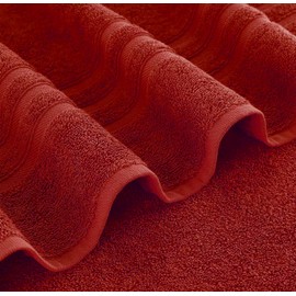 Pack of 2 Large Jumbo Bath Sheets 500 GSM 100% Egyptian Cotton Big Bath Towels Super Absorbent Soft Hotel Quality XL Bathroom Towel Set (Red)