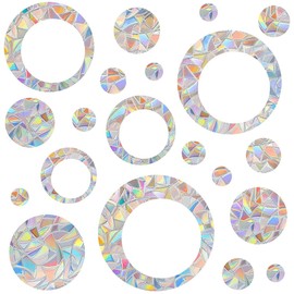 JOCXZI Pack of 24 window stickers, large bird protection for glass panes, invisible, bird protection stickers, window PVC window stickers, bird protection, bird anti-collision window stickers